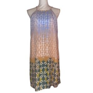 JESSICA SIMPSON Midi Sundress Seafoam Green and Light Coral Size 10